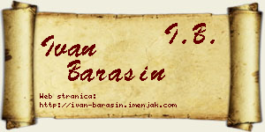 Ivan Barašin vizit kartica